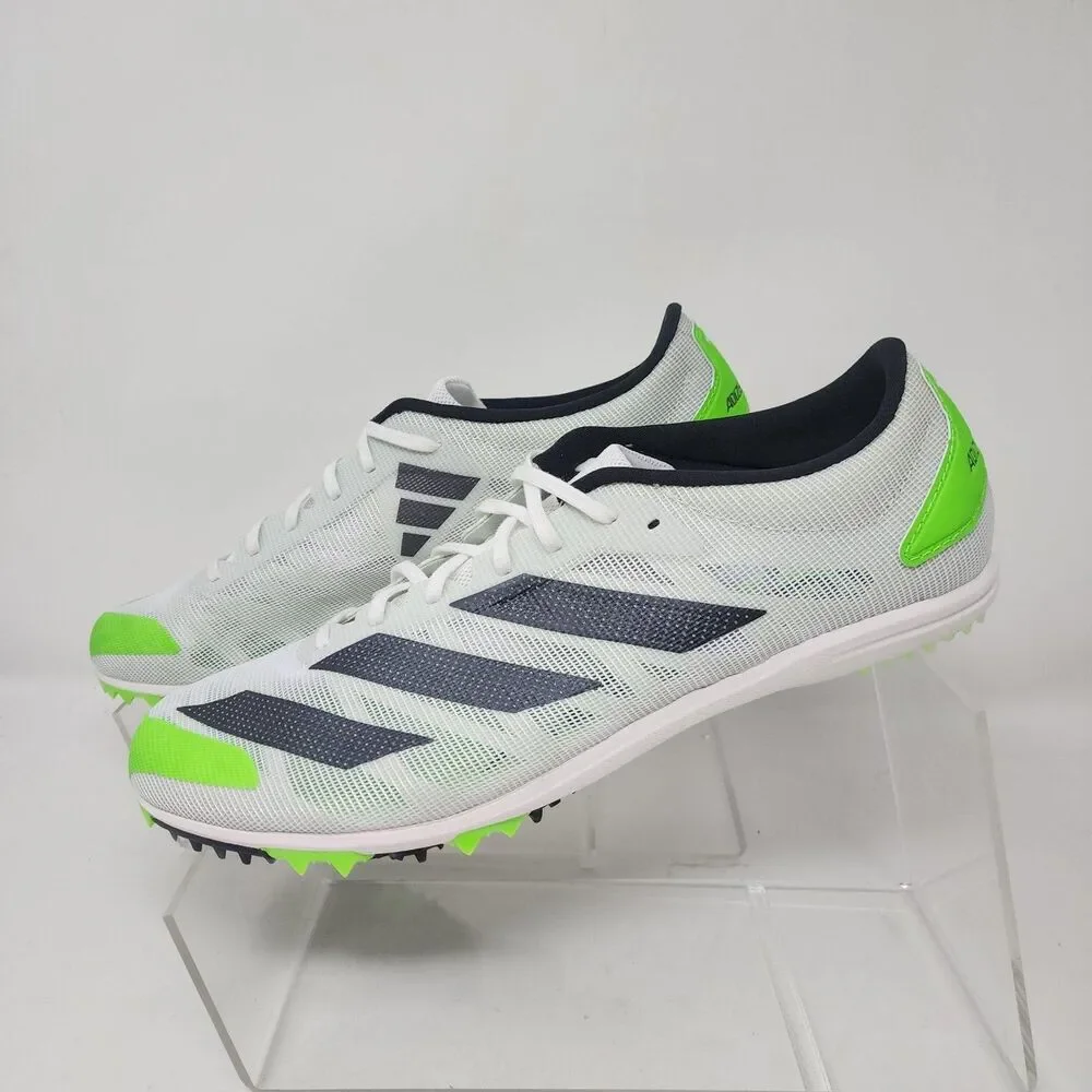 Adidas Adizero XCS Shoes Mens Size 10.5 White Green Track Running Spikes GX6681